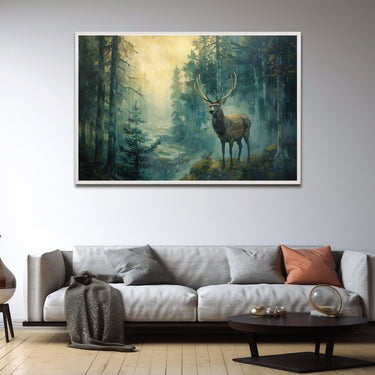 Painting of Deer in Woods